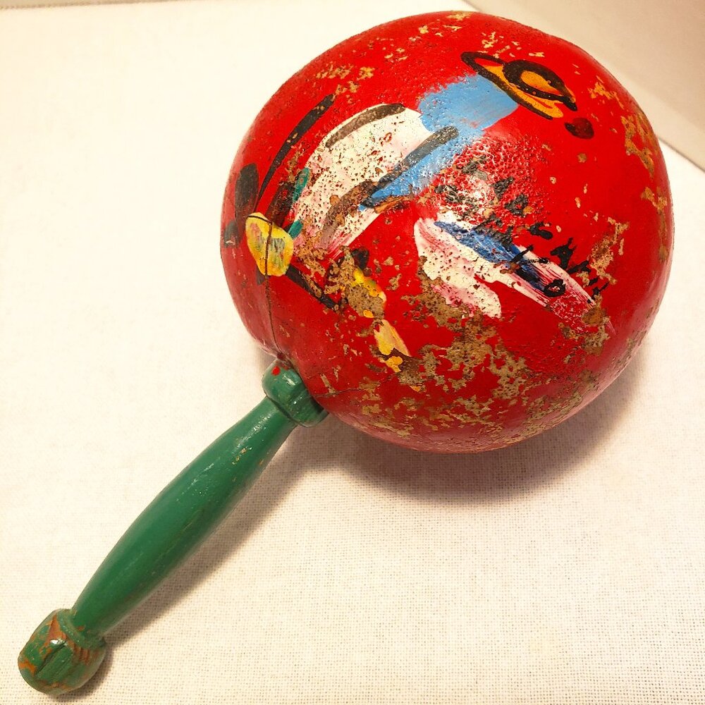 MARACHA RATTLE - MARACA SHAKER - VINTAGE MEXICAN